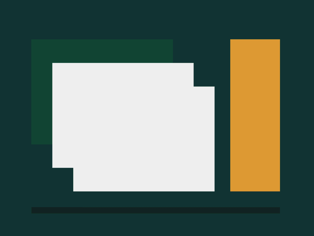 Abstract illustration of cascading document panels beside an amber column